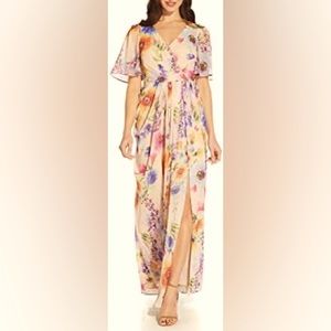 Adrianna Papell long floral dress